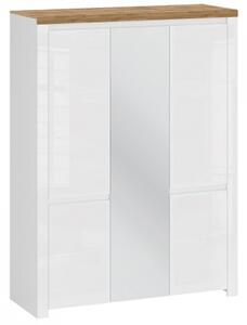 ARTEN (NANO Systems s.r.o.) Skříň se zrcadlem VIGO-5D (Bílý lesk)