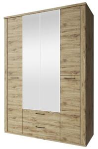 ARTEN (NANO Systems s.r.o.) Skříň se zrcadlem DOORSET-4D2S (Dub navarra)