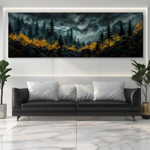 Obraz na plátně - Když bouřka na Šumavě řádí FeelHappy.cz Velikost obrazu: 240 x 80 cm