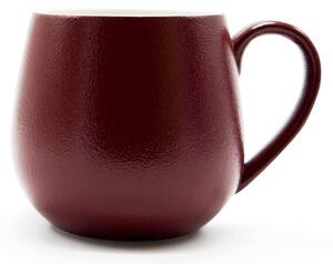 Porcelánový hrnek Tea Logic Dora, vínový, matný povrch, ergonomický tvar, 400 ml