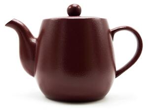 Porcelánová konvice Tea Logic Dora, vínová, matná, bílý vnitřek, stabilní základna