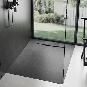 Rea Bazalt, SMC obdélníková sprchová vanička 100x80 cm, černá, REA-K3304