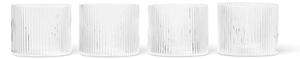 Skleničky Ripple Low - 4 kusy "Clear" ferm LIVING