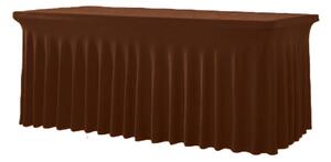 TENTino Elastický potah SKIRTING na skládací stůl 180-183x76 cm VÍCE BAREV Barva ubrusu: ČOKOLÁDOVÁ HNĚDÁ / CHOCOLATE