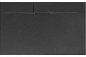 Rea Bazalt Long, SCM obdélníková sprchová vanička 100x80 cm, černá, REA-K3323