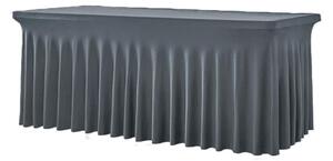 TENTino Elastický potah SKIRTING na skládací stůl 180-183x76 cm VÍCE BAREV Barva ubrusu: TMAVĚ ŠEDÁ / ANTRACIT