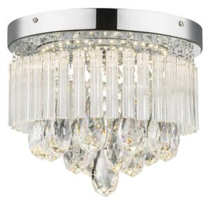 GLOBO 68598A MANILO krištálové stropní svítidlo LED D280mm 12W/960lm 4000K chrom