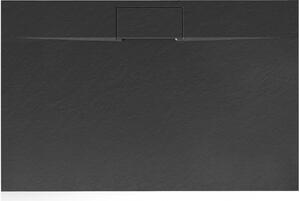 Rea Bazalt Long, SCM obdélníková sprchová vanička 120x90 cm, černá, REA-K3325