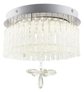 GLOBO 68397-12 MATHILDA krištálové stropní svítidlo LED D280mm 12W/840lm 4000K chrom