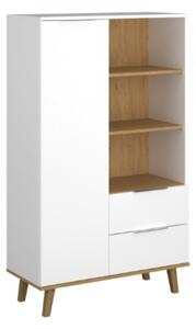 ARTEN (NANO Systems s.r.o.) Regál NEPTUN-1D2S/90 (Bílá/dub kamenný)