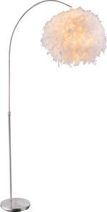GLOBO 15057S KATUNGA stojací lampa 1xE27 matný nikl, bílá