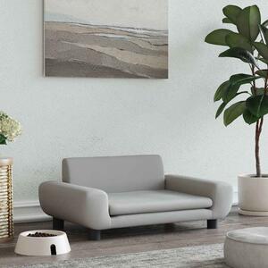 Pelíšek pro psy světle šedý 70 x 45 x 33 cm samet 171989
