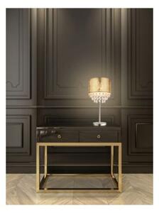 GLOBO 15187T3 AMY stolní lampa s akrylovými křišťály D320mm 1xE27 matný nikl, zlatá