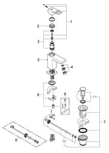 GROHE 2339000E - Umyvadlová baterie EUROCUBE DN 15 lesklý chrom