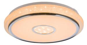 GLOBO 48389-40 DANI stropní svítidlo LED D500mm 40W/3100lm 3000-6500K bílá, chrom, opál, stmívatelné, dálkové ovládaní, starlight efekt, krištálový efekt