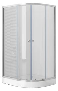 POINT AS LOR 100x80 Clear Levý Asymetrický sprchový kout s akrylátovou vaničkou