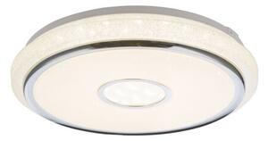 GLOBO 48389-40 DANI stropní svítidlo LED D500mm 40W/3100lm 3000-6500K bílá, chrom, opál, stmívatelné, dálkové ovládaní, starlight efekt, krištálový efekt