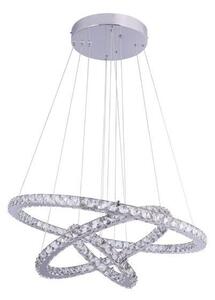 GLOBO 67037-76 MARILYN I závěsné svítidlo LED 700 mm 76W / 3060lm 3000-4000-6000K IP20 chrom s dálkovým ovládáním