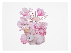 Tegatex Bavlněné prostírání obdélník - králíček s květy 38x48 cm