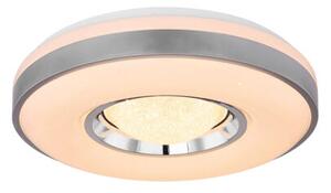 GLOBO 41741-24 COLLA stropní svítidlo LED D410mm 24W/1000lm 3000K bílá, opál, strieborná, krištálový efekt