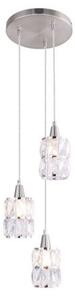 GLOBO 15760-3 WOLLI závěsné svítidlo moderní / designové 3xE14 40W IP20 nikl