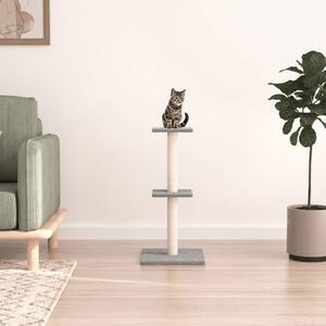 Škrabadlo pro kočky se sisalovými sloupky světle šedé 73 cm 172035