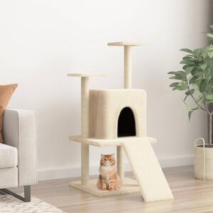 Škrabadlo pro kočky se sisalovými sloupky krémové 110 cm 172037
