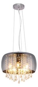 GLOBO 15809H KALLA závěsné svítidlo s křišťaly 5xE14 25W IP20 chrom