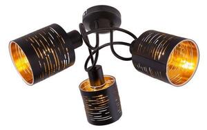 GLOBO 15342-3D TUNNO stropní / nástěnné svítidlo 400 mm 3xE14 15W IP20 černá