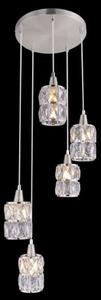 GLOBO 15760-5 WOLLI závěsné svítidlo moderní / designové 5xE14 40W IP20 nikl