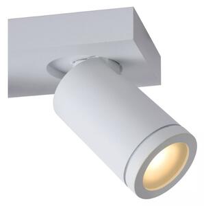 Lucide 09930/10/31 stropní bodové svítidlo 2x5W | LED GU10 | 2x320lm | 2200K/3000K | IP44 - žárovka je součástí balení, bílé, nastavitelné, stmívatelné, CCT