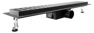 L-DRAINWELL 90 Black Odtokový podlahový žlab, žebřík