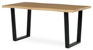 Jídelní stůl 160x90 cm HT-F4216 OAK divoký dub / černý