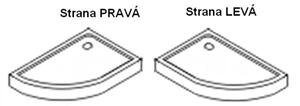 NOTRE AS-L 100x80 ČERNÝ Sprchový box asymetrický - levé provedení