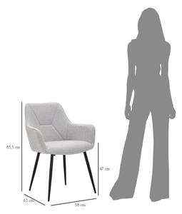 Židle Grigia SET 2 KS 58X63X85,5 cm