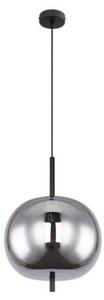 GLOBO 15345H1 BLACKY závěsné svítidlo D300mm 1xE27 černá, kouřová