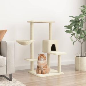 Škrabadlo pro kočky se sisalovými sloupky krémové 95 cm 172073
