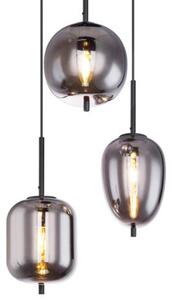 GLOBO 15345-3 BLACKY závěsné svítidlo D460mm 3xE14 černá, kouřová