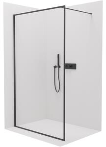 Cerano Moreli, sprchová zástěna 70x200 cm, 8mm čiré sklo, černý profil, CER-CER-417602