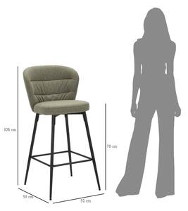 Barové židle Losanna Verde SET 2 ks 44X59X108 cm