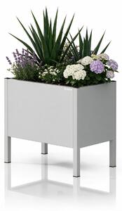 Malý šedý kovový obal na květináč: DAISY 400 x 350 x 250 mm