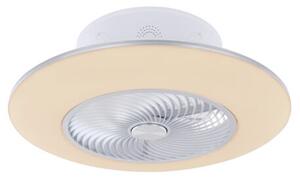 GLOBO 03623 KELLO stropní svítidlo s ventilátorem LED D580mm 36W/2200lm 3000-6000K bílá, stříbrná, stmívatelné, dálkové ovládání