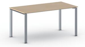 Jednací stůl PRIMO INFINITY se šedostříbrnou podnoží 1600 x 800 x 750 mm, buk