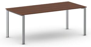 Jednací stůl PRIMO INFINITY se šedostříbrnou podnoží 2000 x 900 x 750 mm, třešeň