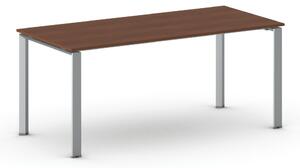 Jednací kancelářský stůl PRIMO INFINITY, 180x90 cm, šedostříbrná podnož, třešeň