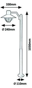 Rabalux - Venkovní lampa 1xE27/10W/230V IP44
