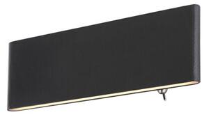 GLOBO 41751-8B SIEGFRIED nástěnné svítidlo s vypínačem LED 8W/240lm 3000K černá, opál