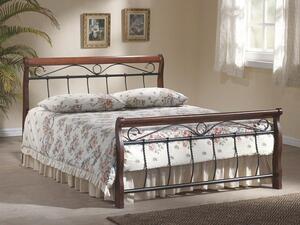 ORFA Kovová postel Venecia 180, barva dřeva antická třešeň