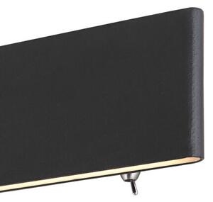 GLOBO 41751-8B SIEGFRIED nástěnné svítidlo s vypínačem LED 8W/240lm 3000K černá, opál