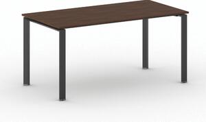 Jednací stůl PRIMO INFINITY s černou podnoží 1600 x 800 x 750 mm, ořech